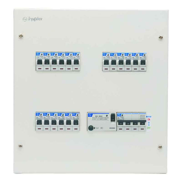 L&T 4 Way TPN Single Door Distribution Board with 6 Mod I/C, BH304SDB