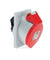 Neptune 63A 4 Pin IP44 Industrial Panel Mounting Angled Socket Outlet IP44