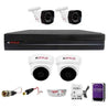 CP Plus 5MP 2 Pcs Dome & 2 Pcs Bullet Camera, 4 Channel DVR with Usewell Accessories, 5MP-4HD-2+2-1TB