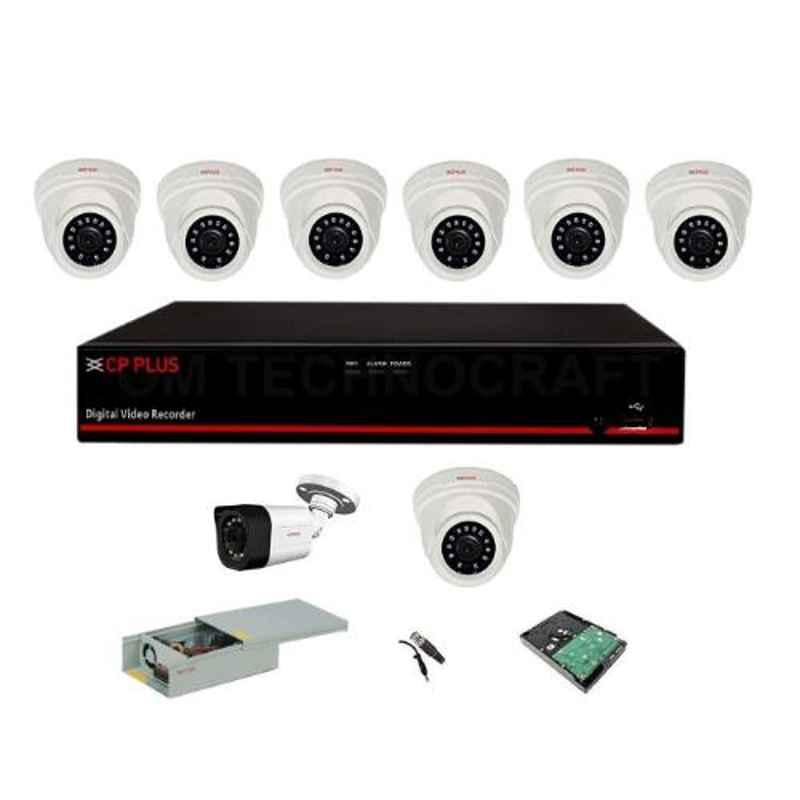 CP Plus Pcs Dome Bullet White Black Camera with 16 Channel DVR Kit, CP-ER-1602E1-TS