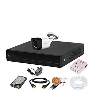 CP Plus 2.4MP White & Black Camera with 4 Channel DVR Kit & Hard Disk, 4CHDVR-1B-01
