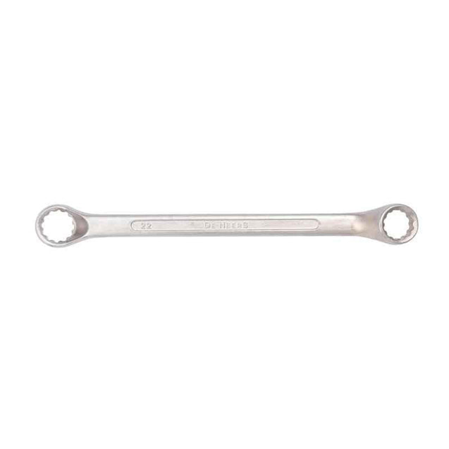 De Neers 8x9mm Chrome Finish Shallow Offset Bihexagonal Ring Spanner