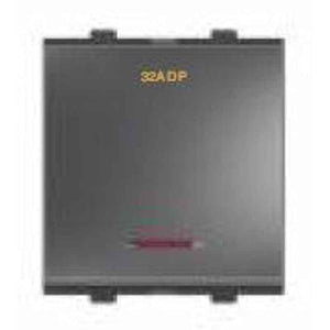 Goldmedal Nixon G-Dip 32A 2 Module Absolute White DP Switch with LED Indicator, 102831 (Pack of 10)