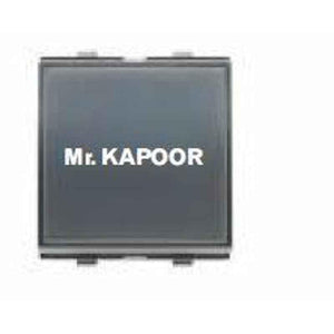 Goldmedal 6A 2 Module White Jazz Bell Push with Luminous Name Plate, 102015 (Pack of 10)