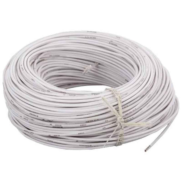 Anchor 0.75 Sqmm White EFFR Project Coil Flexible Cable, P-96102, Length: 180 m
