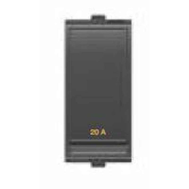Goldmedal G-Click 20A 1 Module 1 Way Digital Silver Titanium Grey Switch with Indicator, 101771 (Pack of 20)