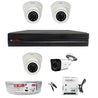 CP Plus 1MP 4 Pcs CCTV Camera combo kit 3 Pcs Dome 1 Pc Bullet 4CH DVR with All Accessories