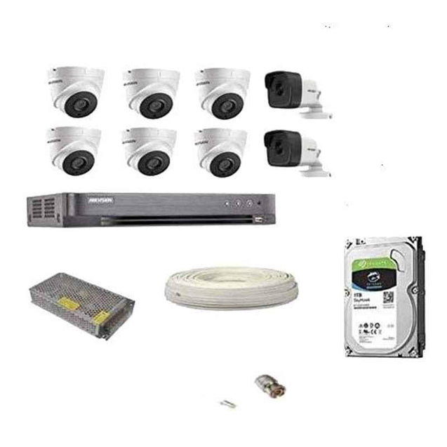 Hikvision Beste Channel Full Hd 5MP Cameras Combo Kit with 6 Dome Camera
