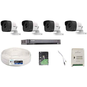 Hikvision 5MP 4 Pcs Bullet Camera with 4 Channel DVR & Hard Disk Kit