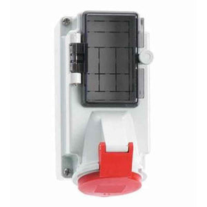 Neptune 16A 5 Pin IP44 Industrial Surface Mounting Socket Outlet with MCB Provision, 15059