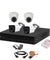 CP Plus 2.4MP 2 Pcs Outdoor, 2 Pcs Indoor White & Black Camera & 4 Channel DVR Kit with All Accessories, 4CHDVR-2B-2D-34