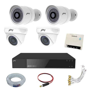 Godrej  5MP 4 CH DVR CCTV Camera Set for Home & Office Use with, DVR 4CH STP-UR4S1-1960P DT